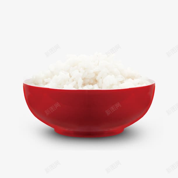 米饭png免抠素材_新图网 https://ixintu.com 一碗米饭 大白米饭 红色饭碗