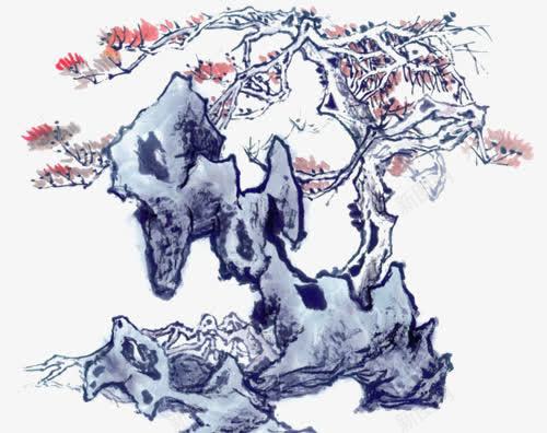 太湖石手绘png免抠素材_新图网 https://ixintu.com 苏州 太湖 中国画 传统国画 水墨画 装饰国画