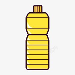 黄色的矿泉水瓶素材