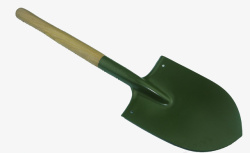 实物铁铲一把绿色的铁铲工具高清图片
