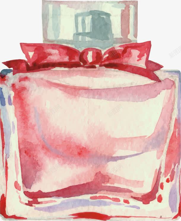 粉色手绘化妆品瓶子png免抠素材_新图网 https://ixintu.com 化妆品 手绘 瓶子 矢量素材 粉色 蝴蝶结