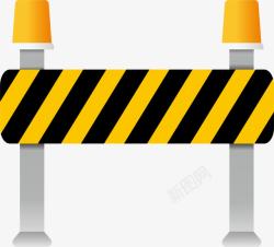 条纹警示桩交通障碍栏高清图片