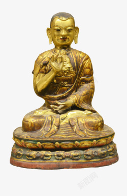 藏族金铜佛像矢量图素材