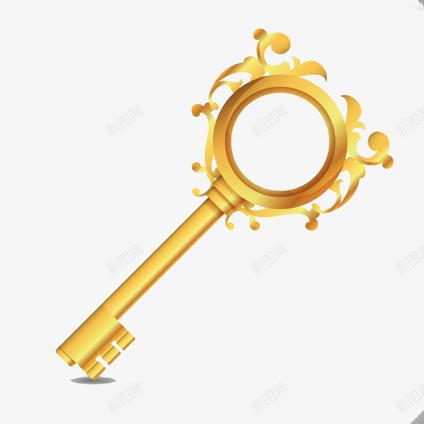 金色钥匙插画png免抠素材_新图网 https://ixintu.com 一把钥匙插画 复古 插画 老式 金属 金色钥匙插画 黄色钥匙