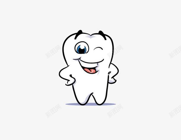 手绘白色牙齿png免抠素材_新图网 https://ixintu.com 医疗素材 口腔元素 牙科 牙齿