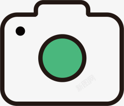 相机icon手绘线性相机图标矢量图高清图片