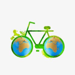 环保标示简约自行车环保标示高清图片