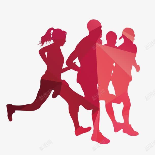 跑步的男女png免抠素材_新图网 https://ixintu.com 跑步 跑步剪影 跑步影子 跑步的男女 运动