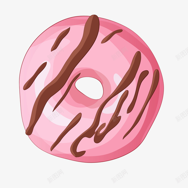 美味甜甜圈矢量图ai免抠素材_新图网 https://ixintu.com 卡通 天猫吃货节 甜甜圈 粉红色 美食 矢量图