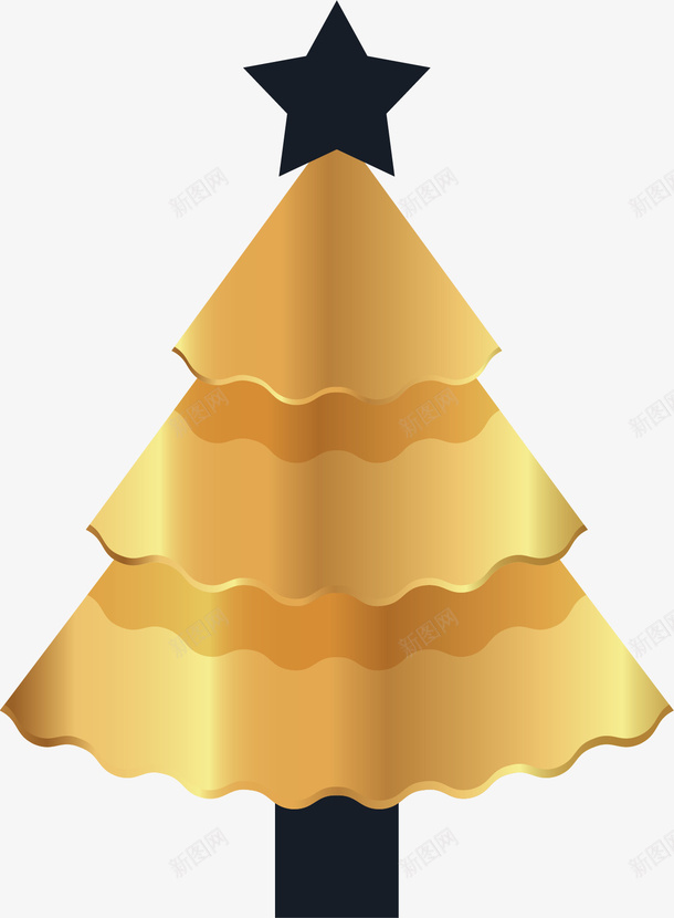 金色的圣诞节圣诞树矢量图ai免抠素材_新图网 https://ixintu.com 可爱圣诞树 圣诞快乐 圣诞树 圣诞节 矢量png 金色圣诞树 矢量图