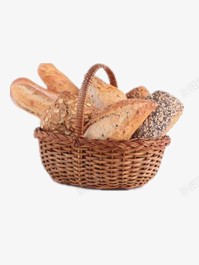 烤面包png免抠素材_新图网 https://ixintu.com 早餐 篮子 糕点 面包