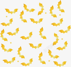 金色蝙蝠金色蝙蝠花纹矢量图高清图片