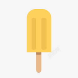 夏季黄色冰棒素材