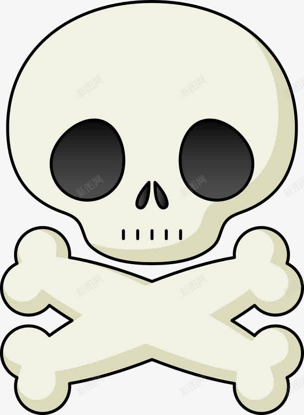 死亡骷髅图案png免抠素材_新图网 https://ixintu.com 标志 白色 符号 骨架