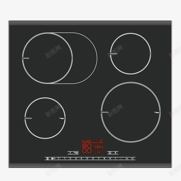 精美电磁炉矢量图ai免抠素材_新图网 https://ixintu.com 电器 电磁炉 精美 矢量图