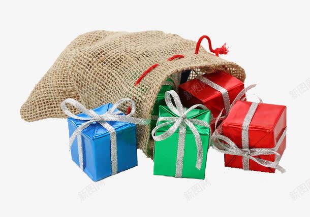 一袋圣诞礼物png免抠素材_新图网 https://ixintu.com 一袋 圣诞 礼物 礼盒