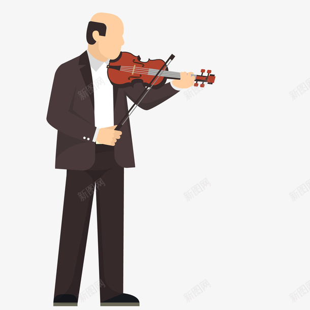 拉小提琴的人物矢量图ai免抠素材_新图网 https://ixintu.com 乐器 人物设计 卡通 小提琴 手绘 拉琴 表演 矢量图