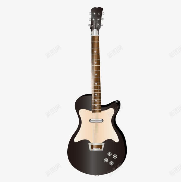 黑色吉它png免抠素材_新图网 https://ixintu.com 乐器 吉它 音乐器材 黑色吉它