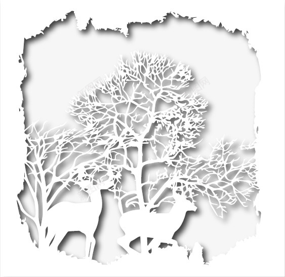纸片雕刻森林与鹿矢量图ai设计背景_新图网 https://ixintu.com 叠加 森林 纸片雕刻 镂空 鹿 矢量图