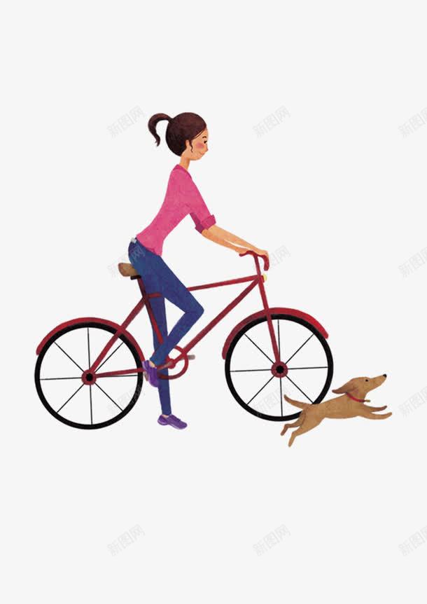 美女骑单车png免抠素材_新图网 https://ixintu.com 单车 美女 自行车 骑