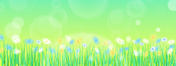 扁平化花丛鼠绘花朵草丛背景图矢量图高清图片