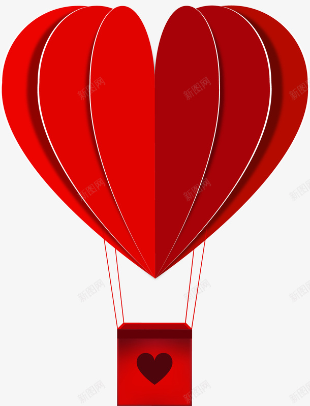红色简约爱心热气球装饰图案png免抠素材_新图网 https://ixintu.com 免抠PNG 爱心热气球 简约 红色 装饰图案