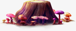 蘑菇树凳素材