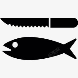 一把刀鱼和一把刀图标高清图片