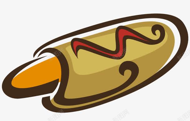 黄色卷饼png免抠素材_新图网 https://ixintu.com 夹心 棕色边框 红色的果酱 装饰 食品 黄色的面包 黄色的食物