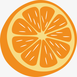 水果橙图案矢量图素材