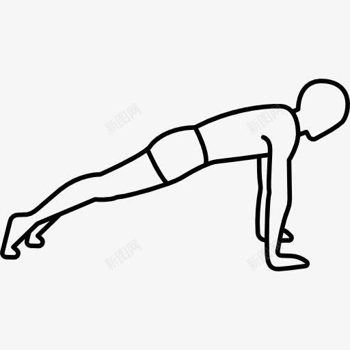 男人做俯卧撑图标png_新图网 https://ixintu.com 平静 手撑在地上 放松 普拉提 瑜伽 运动
