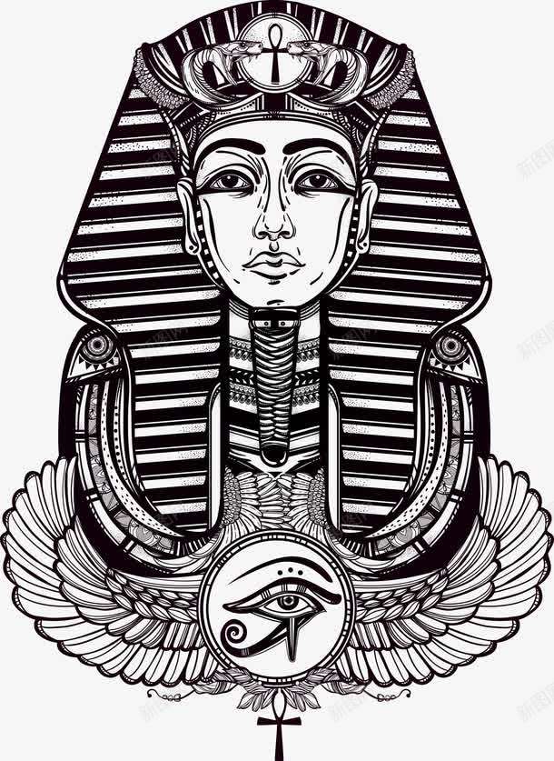 手绘埃及艳后png免抠素材_新图网 https://ixintu.com 埃及 埃及女王头像 手绘 旅游