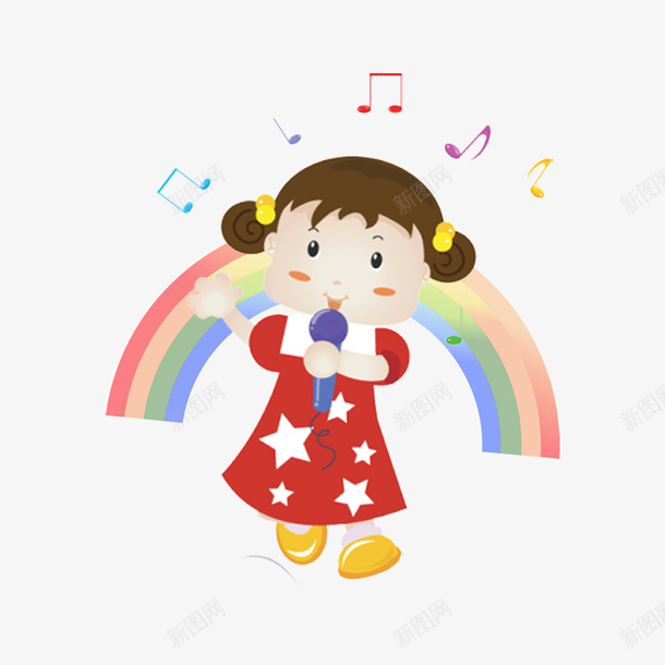 唱歌的可爱小女孩psd免抠素材_新图网 https://ixintu.com 世界儿歌日 人物设计 儿童人物 卡通 可爱 唱歌 小女孩
