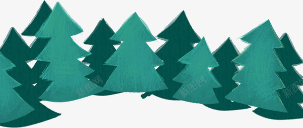 h5水彩圣诞树png免抠素材_新图网 https://ixintu.com h5素材水彩圣诞树 圣诞节元素 绿色
