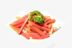 下饭泡菜酱腌萝卜条四川泡菜高清图片