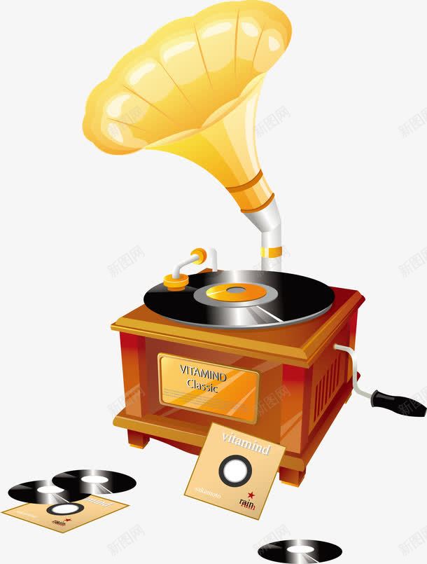 古典留声机png免抠素材_新图网 https://ixintu.com EPS格式 古典 唱片 留声机 音乐 黑胶碟
