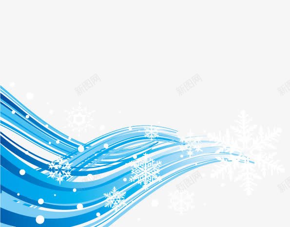 圣诞雪花矢量图ai免抠素材_新图网 https://ixintu.com 圣诞素材 线条 蓝色线条 雪花 矢量图