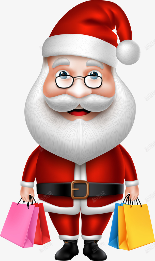 圣诞节购物圣诞老人png免抠素材_新图网 https://ixintu.com Christma Christmas Merry 圣诞快乐 圣诞节 圣诞购物 装饰图案 购物老人