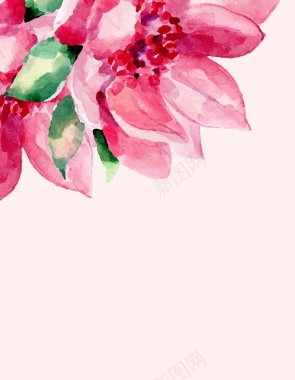 矢量水彩手绘花卉背景背景