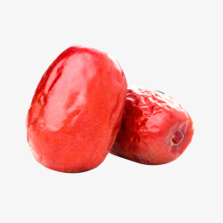 贡枣设计两个大颗粒的红枣高清图片