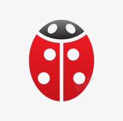 七星瓢虫干笔画手绘卡通简图七星瓢虫图标高清图片