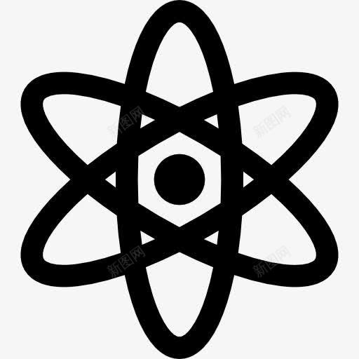 原子图标png_新图网 https://ixintu.com 原子 原子核 科学 自然 轨道