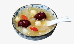 广式甜汤丰富食材银耳羹高清图片