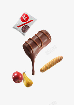 巧克力面包水果素材