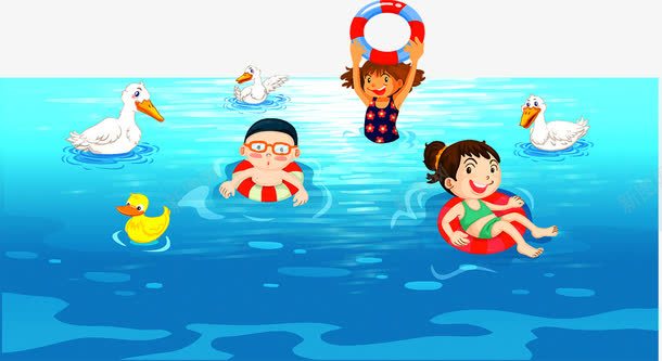 儿童戏水png免抠素材_新图网 https://ixintu.com 儿童 戏水 游泳
