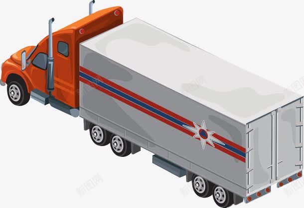 卡通手绘长型运输货车png免抠素材_新图网 https://ixintu.com 交通工具 卡通手绘 长型运输货车