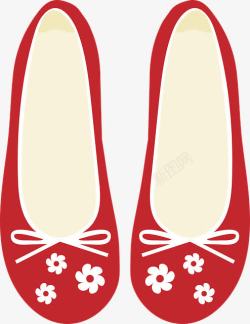 红色绣花鞋垫手绘红色绣花鞋高清图片