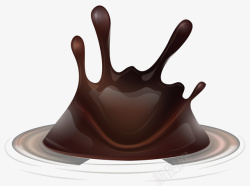 特浓牛奶糖特浓纯正黑巧克力液体矢量图高清图片
