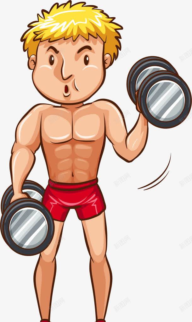 健身肌肉男png免抠素材_新图网 https://ixintu.com 举哑铃 健身 强壮肌肉男 矢量素材 肌肉男 肌肉男漫画 锻炼肌肉