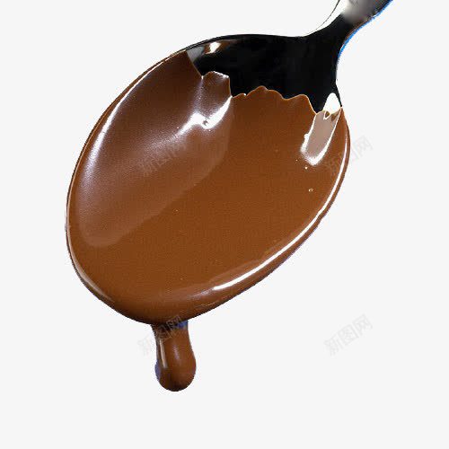 巧克力勺子滴落png免抠素材_新图网 https://ixintu.com 勺子 巧克力 滴落 融化